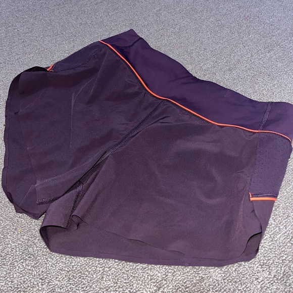 Athleta Shorts Womens Medium Agate Purple Run With It Piping Athletic Running - Picture 3 of 5
